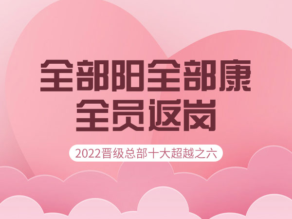 2022晋级总部十大超越之六：全部阳全部康全员返岗