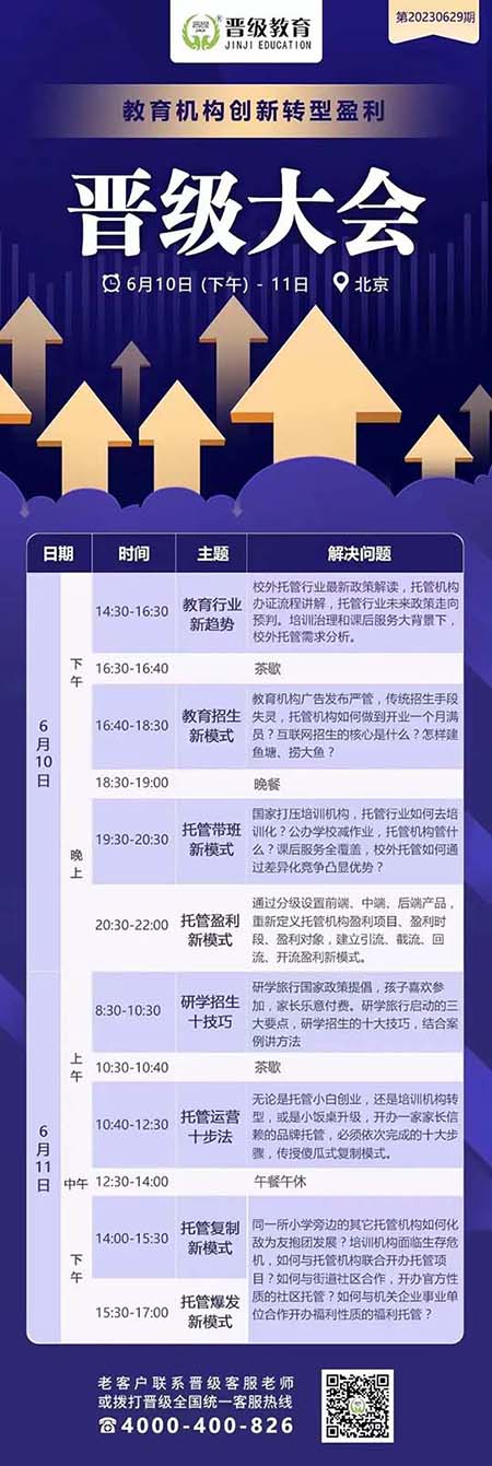 迎接托管新时代，共享托管教育盛宴 | 6月10日晋级大会（北京、南宁）