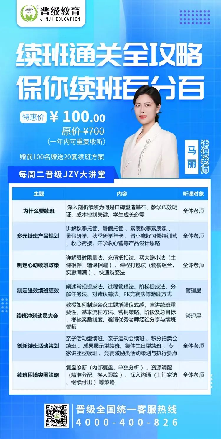 第602期JZY大讲堂为您带来：续班通关全攻略，保你续班百分百