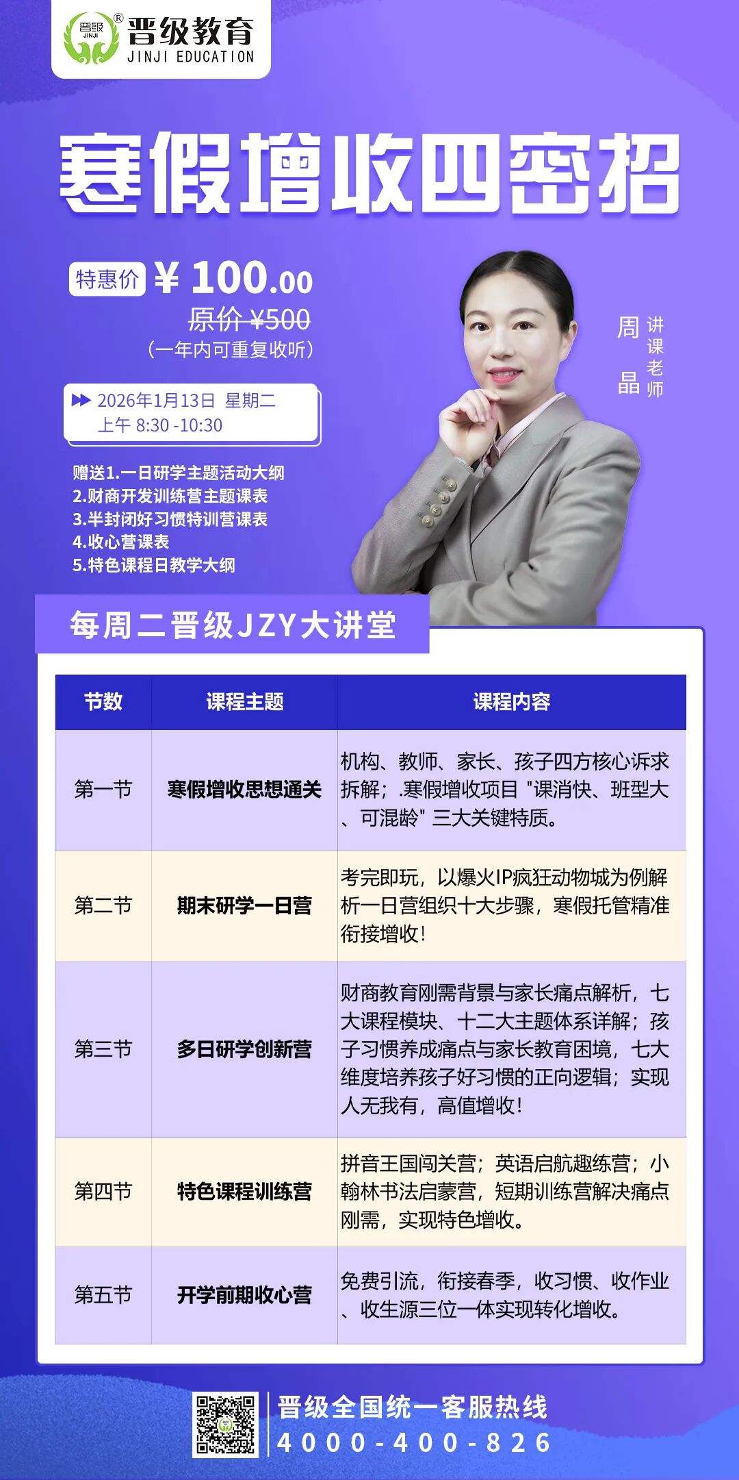 明日预告 | 第635期JZY大讲堂为您带来：寒假增收四大密招