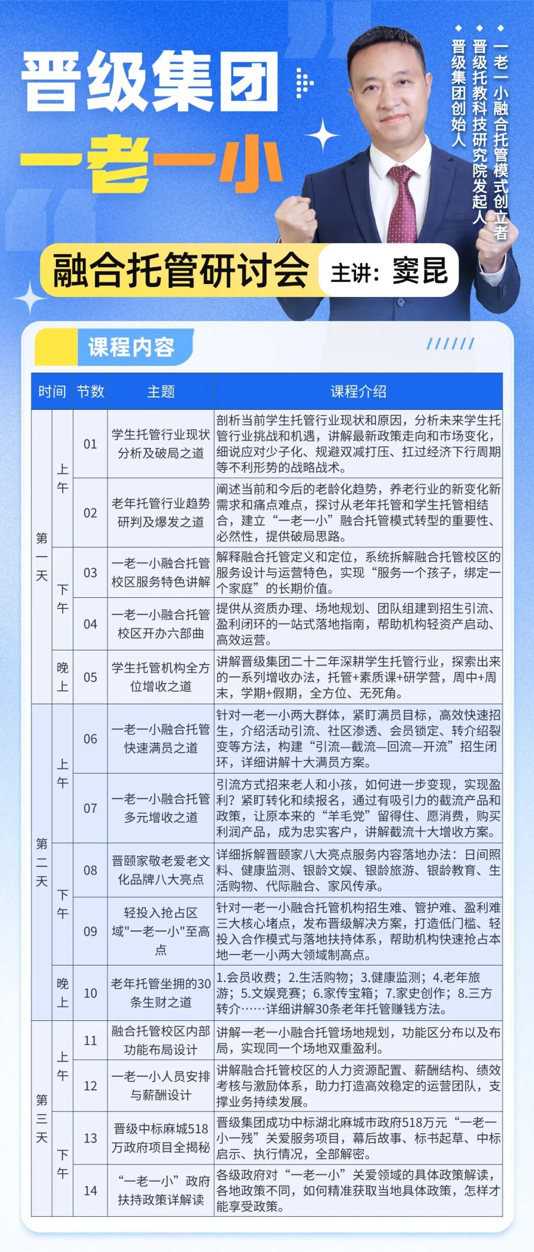 9月25-27日·武汉 | 窦昆院长亲授第十一期一老一小融合托管研讨会